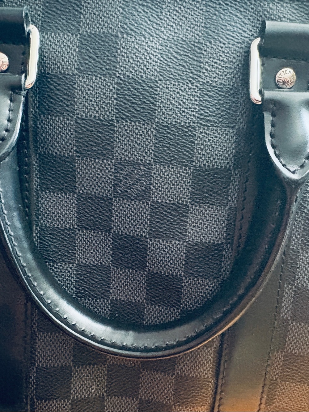 Authentic Louis Vuitton Black / Gray Travel Duffle Bag - Picture 11 of 15